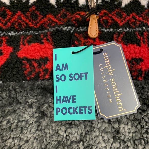 NWT Simply Southern Zip Front Pullover - Picture 7 of 8